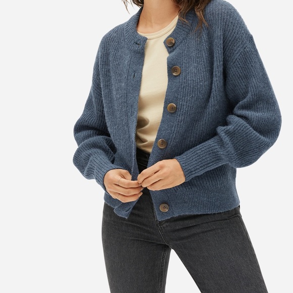 cropped alpaca cardigan everlane